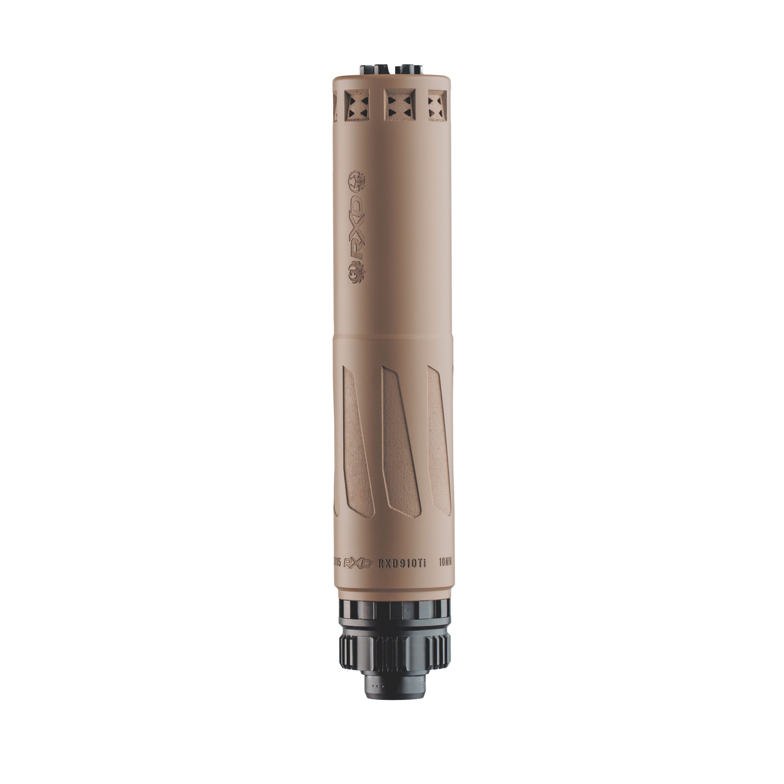 Dead Air RXD910TI 9MM Suppressor FDE 9MM Optimized, 10MM Capable Gms, 1/2X28 Piston